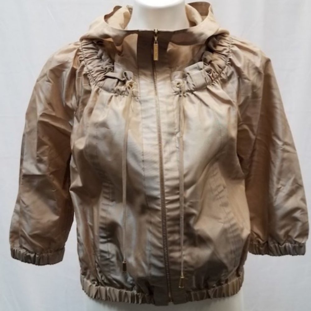NEW St. John Sport 3/4 slv jacket w hideaway hood*reduced $30!